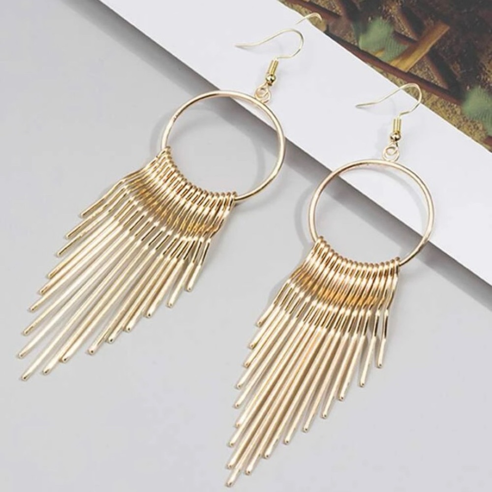 Gold earrings